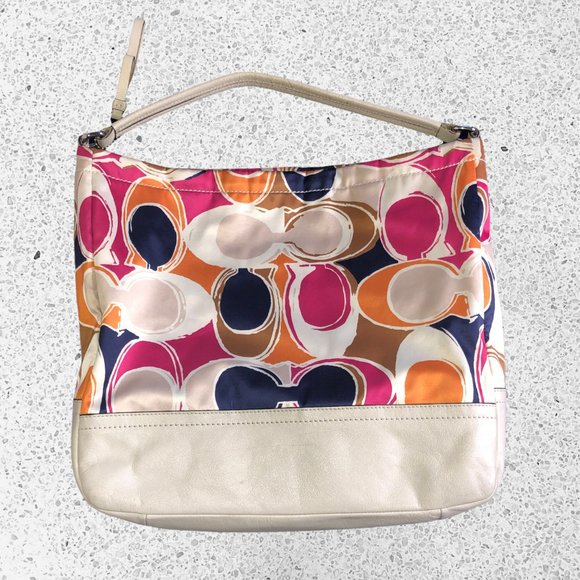 Coach Park Signature Hand Drawn Scarf Hobo with Matching Wallet - Picture 2 of 9